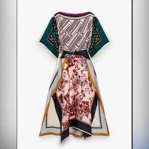 Multicolor Patterned Women's Dress